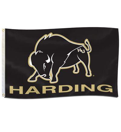 Harding Bison Logo - FLAG DURAWAVE 3' X 5' BIS. Harding University Bookstore