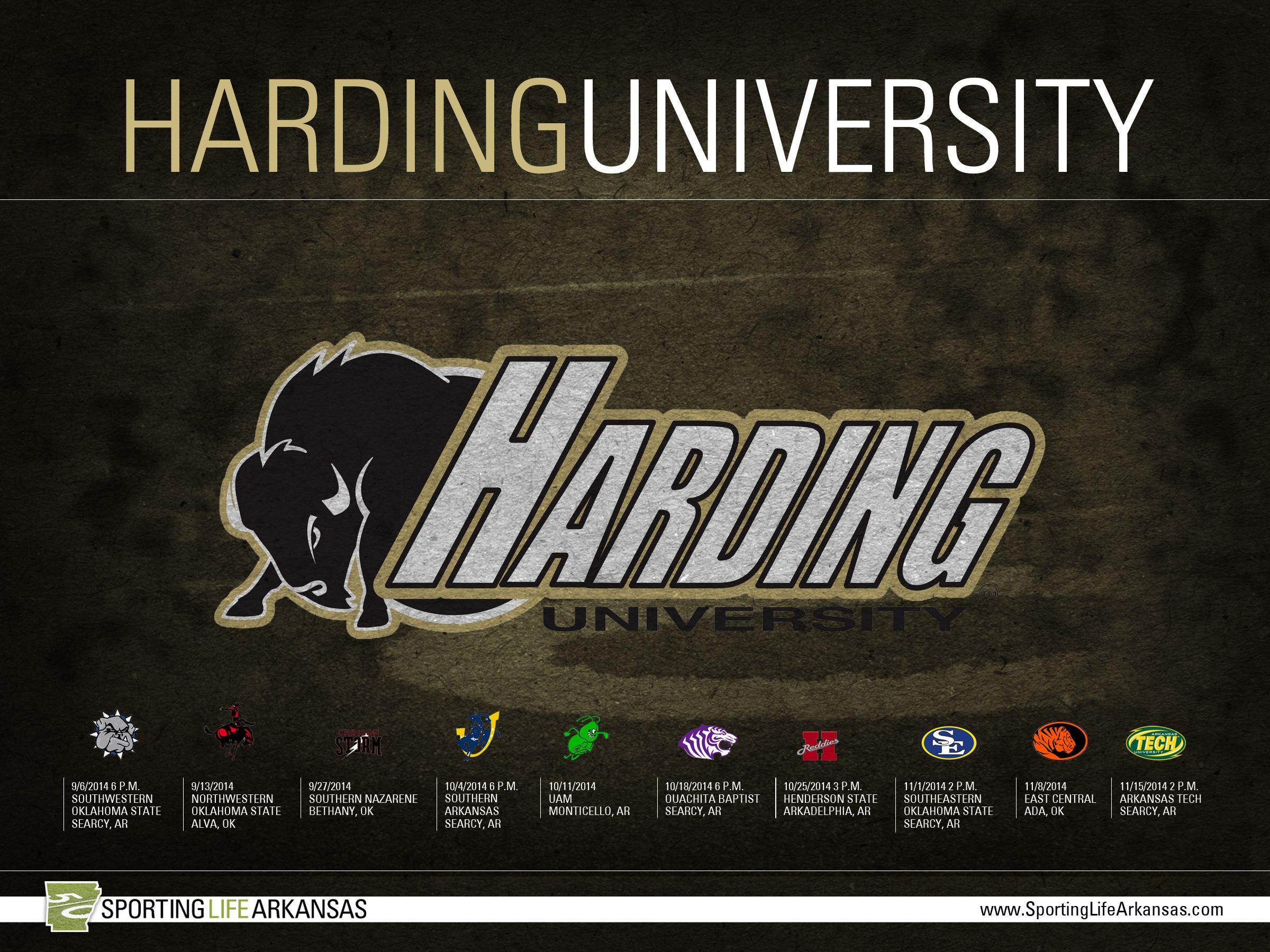 Harding Bison Logo - 2014 Harding Bisons Football Schedule Wallpaper