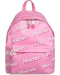 Moschino Barbie Logo - Moschino Barbie Logo-detail Backpack in Pink - Lyst