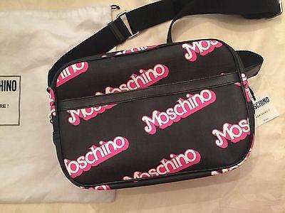 Moschino Barbie Logo - SS15 MOSCHINO COUTURE Jeremy Scott Black Barbie Logo Backpack PVC ...