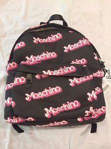 Moschino Barbie Logo - SS15 Moschino Couture Jeremy Scott Black Barbie Logo Backpack PVC ...