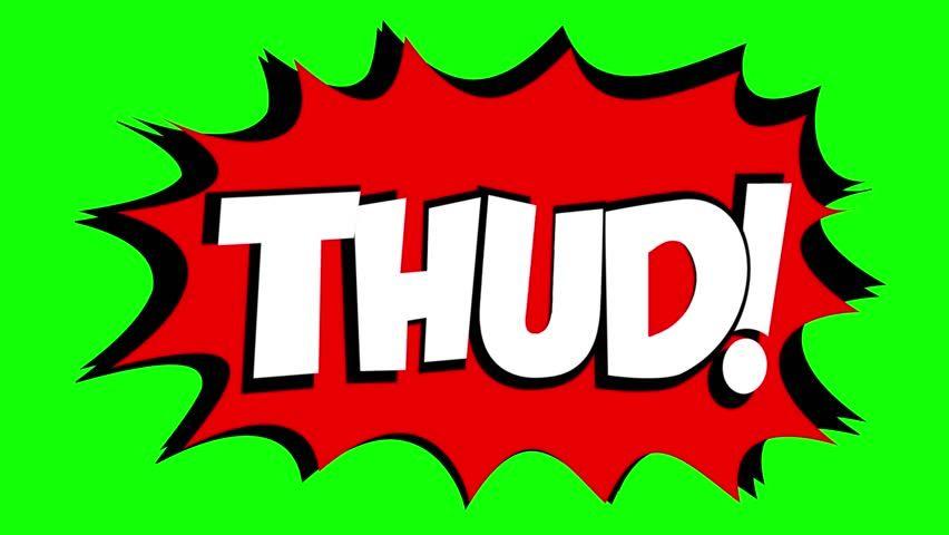 Thud Logo - A Comic Strip Speech Bubble Stock Footage Video (100% Royalty ...