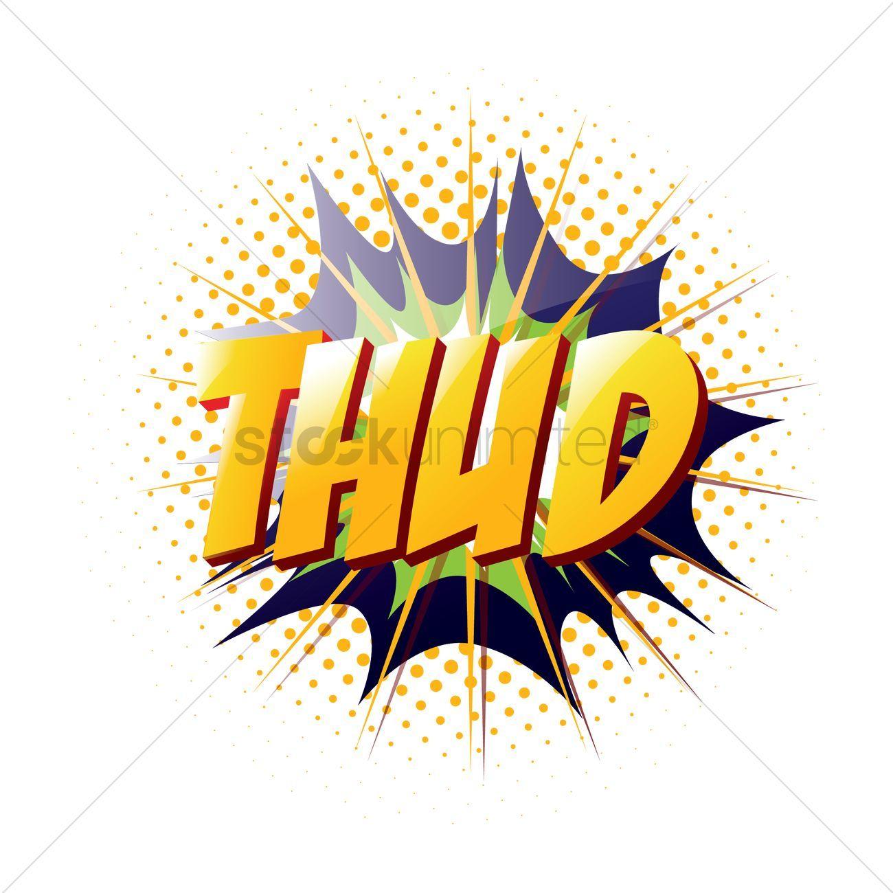 Thud Logo - Comic bubble thud Vector Image