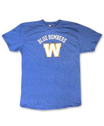 Winnipeg Blue Bombers Logo - Winnipeg Blue Bombers LOGO HEATHERED TEE found in CFL > Clothing > T ...