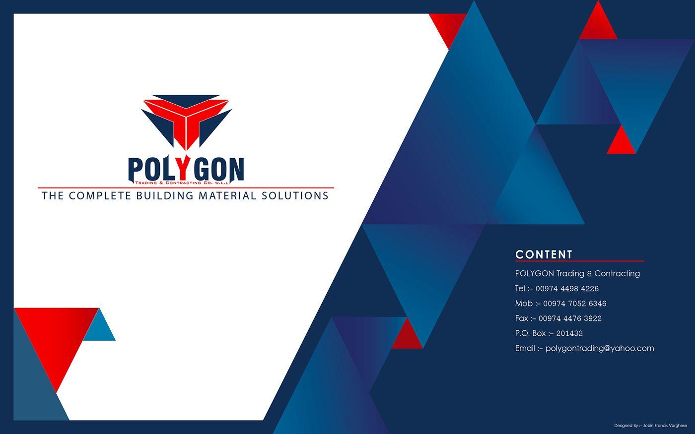 Polygon with a Blue P Logo - POLYGON TRADING & CONTRACTING PROFILE. on Behance
