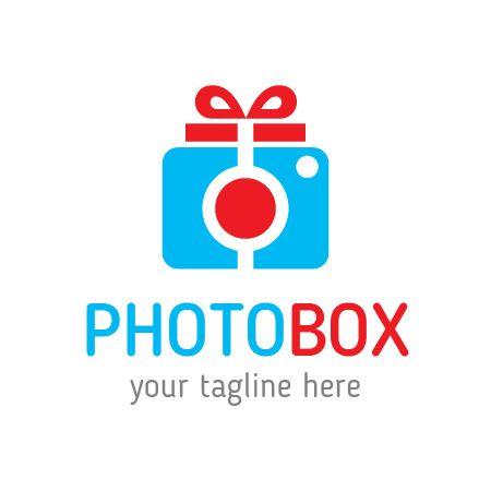 People with Blue Box Logo - Photo Box Logo Template. Ready to print. 100% Vector + Scaleable