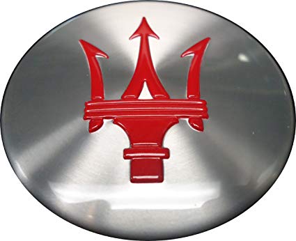 Red Trident Logo - OEM Maserati Quattroporte Silver Center Cap with Red