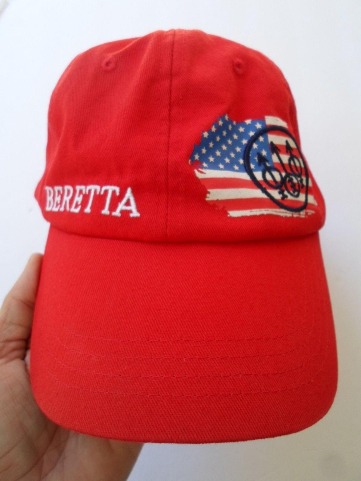 Red Trident Logo - BERETTA RED TRIDENT LOGO ADJUSTABLE BASEBALL HAT CAP RED BERETTA USA