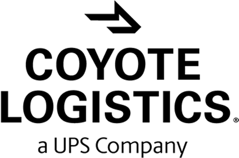White with Red Cross Logistics Firm Logo - Supply Chain Solutions. Coyote Logistics global third