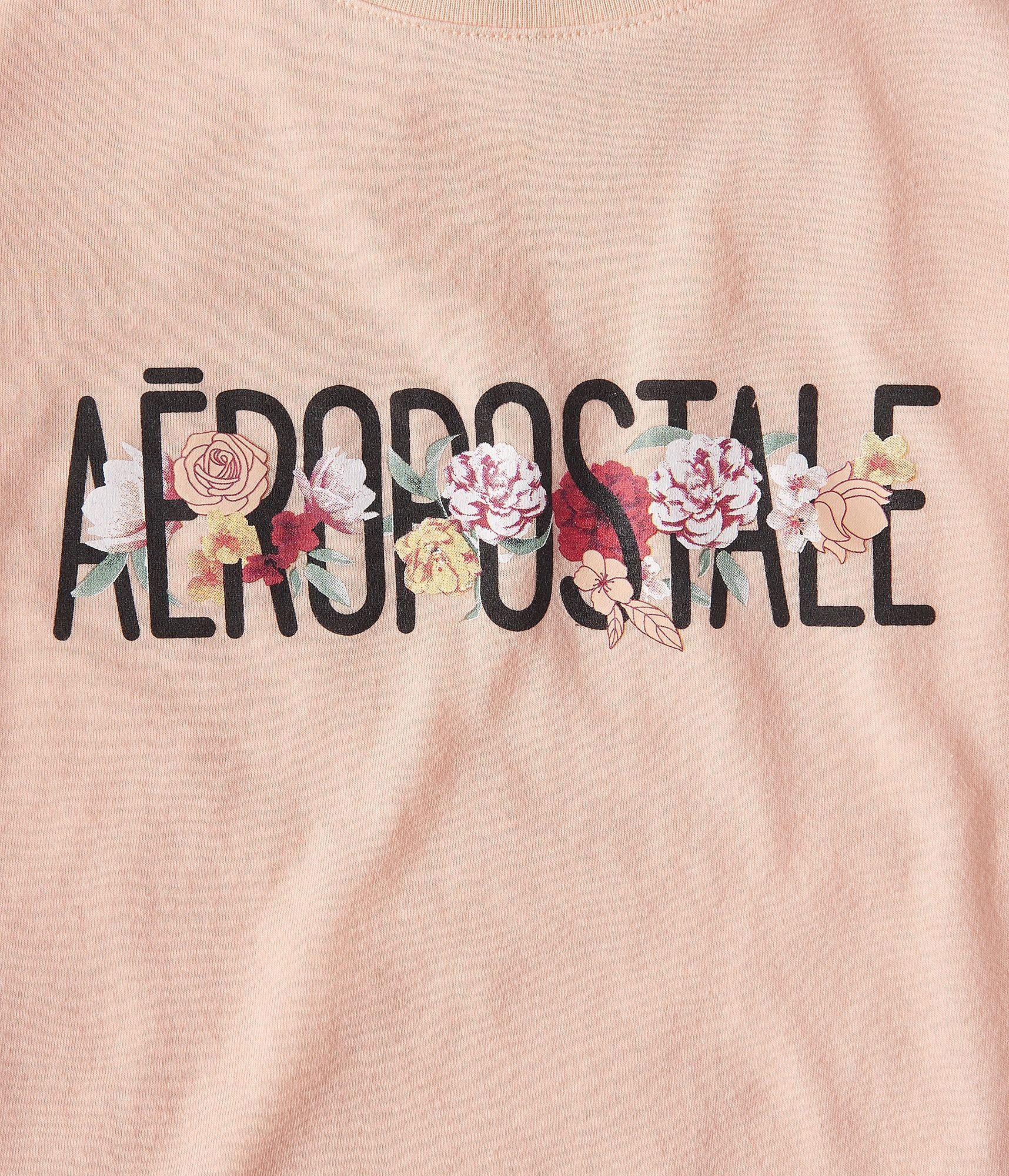 Areopostile Logo - Floral Aeropostale Logo Graphic Tee