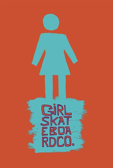 Girl Skate Logo - Caleb Morris Illustration - Girl Skateboards Board Graphic