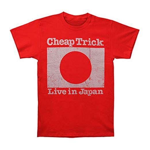 Red Cheap Trick Logo - Trick Men's Live In Japan 1979 T Shirt Red: Clothing