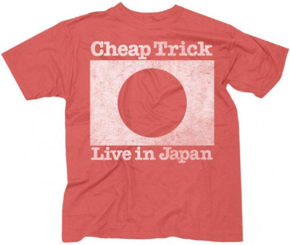 Red Cheap Trick Logo - Cheap Trick Live In Japan 1978 Tour Men's Red Vintage Concert T Shirt