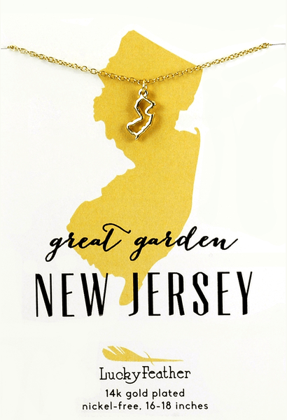 Lucky Feather Logo - New Jersey State Necklace – Lucky Feather