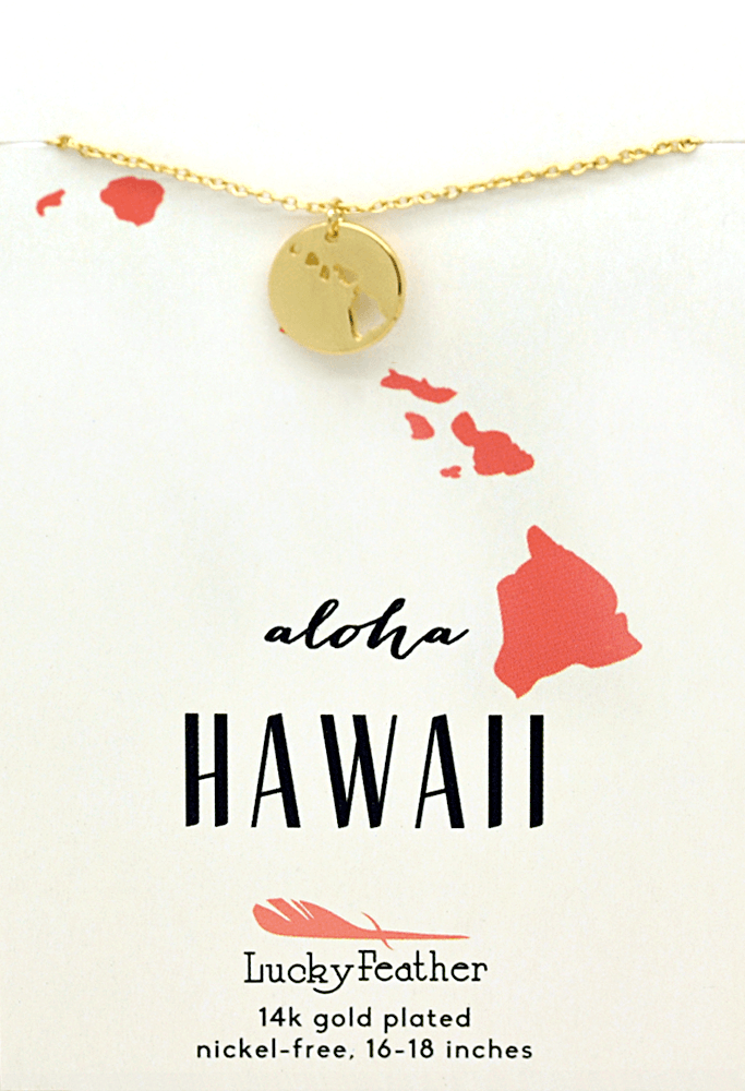 Lucky Feather Logo - Hawaii State Necklace – Lucky Feather