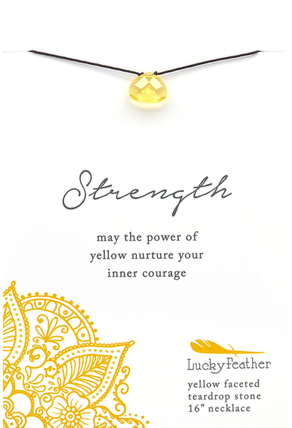 Lucky Feather Logo - Color Power Necklace - Yellow – Lucky Feather