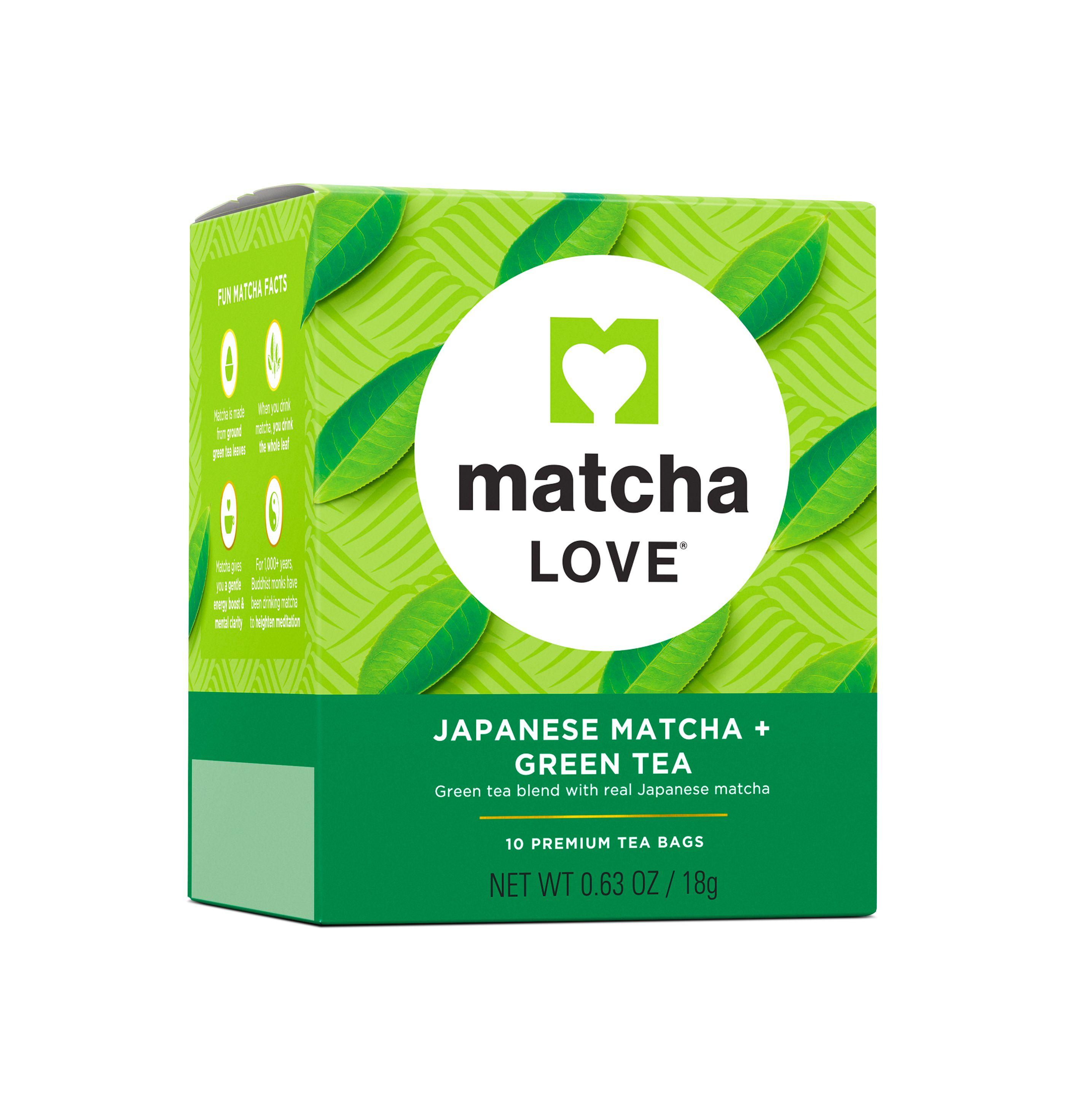 Green Tea Leaf Logo - matcha LOVE® Japanese matcha + green tea tea bags - Matcha Love