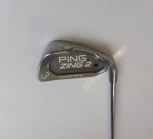 Ping Zing Logo - Ping Zing 2 Black Dot 3 Iron JZ Stiff Steel Shaft Ping Grip | eBay