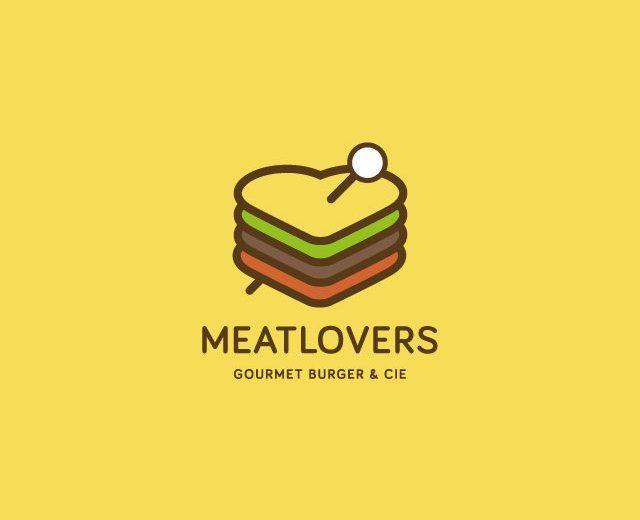 Heart Shaped Food and Drink Logo - Meatlovers - heart shaped patties, very clever | Sweet Branding ...