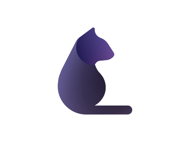 Purple Cat Logo - Cat Logo | Artsy | Pinterest | Cat logo, Logos and Cats