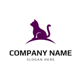 Purple Cat Logo - Free Cat Logo Designs. DesignEvo Logo Maker