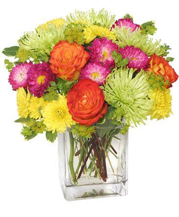 Scent Flower Shop Logo - Neon Splash Bouquet in Bakersfield, CA - HEAVENS SCENT FLORAL SHOP