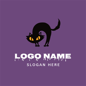Purple Cat Logo - Free Cat Logo Designs. DesignEvo Logo Maker