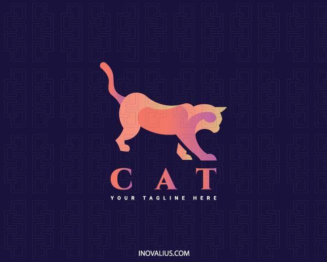 Abstract Cat Logo - Cat Logo Design | Inovalius