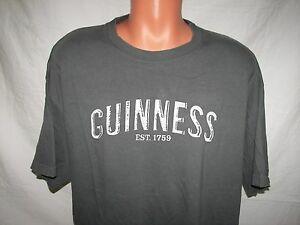 Old Guinness Logo - Guinness Mens T-shirt XL Rare Old School Logo Gray Official Irish | eBay