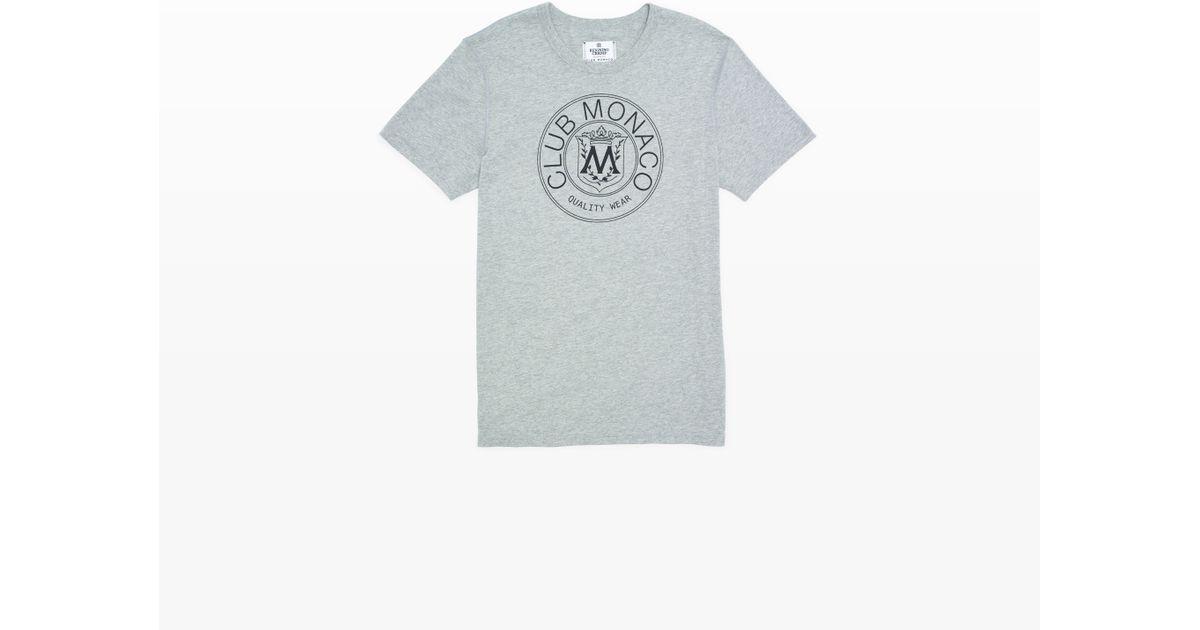 Club Monaco Logo - Lyst - Club Monaco Reigning Champ Big Logo Tee in White for Men