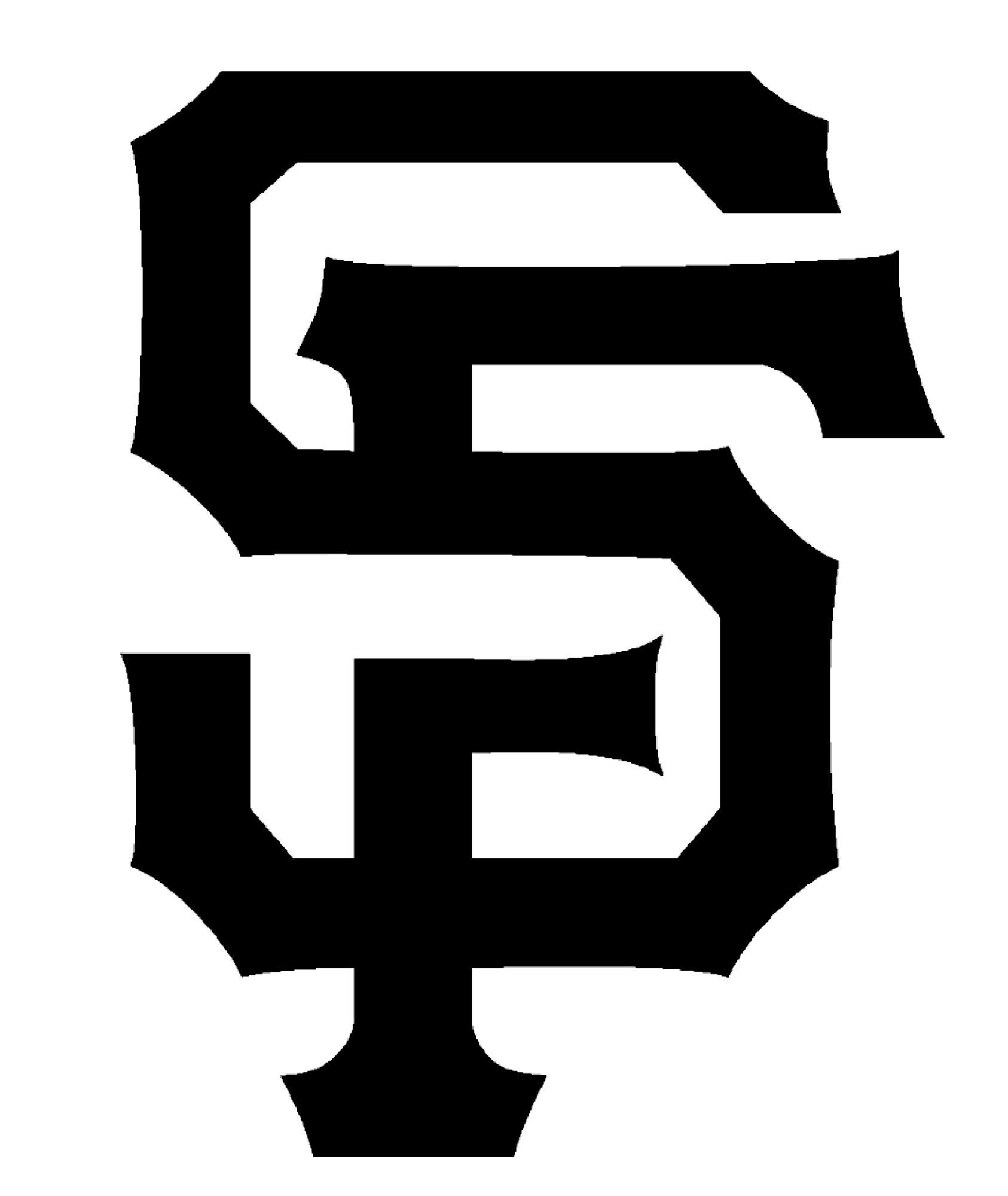 SF Giants Black Logo - Royalty free stock black and white giants logo - RR collections