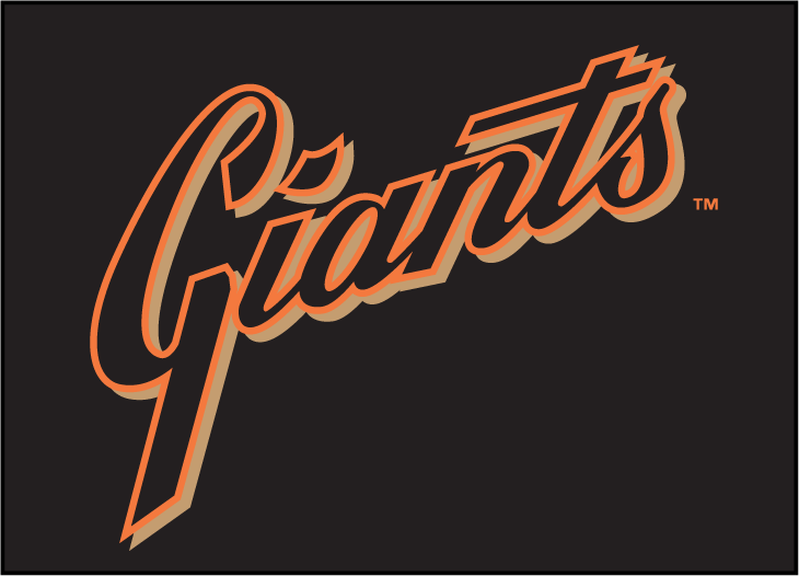 SF Giants Black Logo - San Francisco Giants Batting Practice Logo League NL