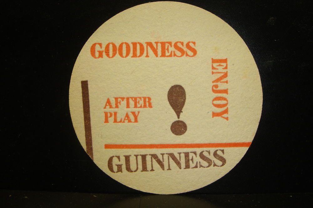 Old Guinness Logo - GUINNESS ADVERTISING COLLECTABLE RARE GENUINE RETRO BEER MAT VINTAGE