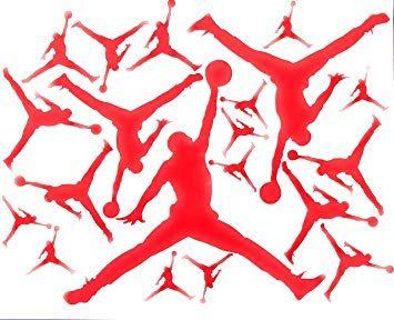 Air Jordan Jumpman Logo - Amazon.com : 19 Assorted Red Air Jordan - Jumpman Logo Vinyl Label ...