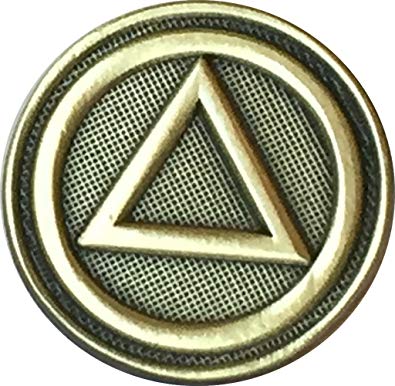 AA Triangle in Circle Logo - Amazon.com: AA Logo Circle Triangle Lapel Pin Alcoholics Anonymous ...