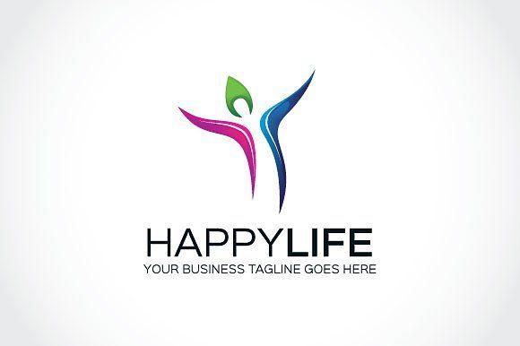 Happy Logo - Happy life Logo Template ~ Logo Templates ~ Creative Market