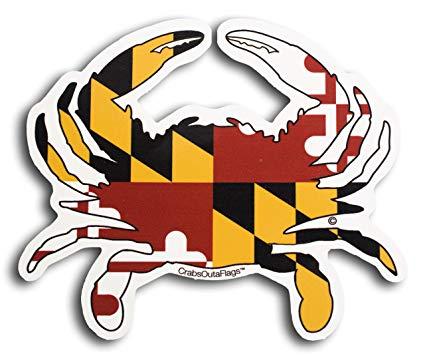 Maryland Crab Logo - Amazon.com : Maryland Flag Crab Sticker : Garden & Outdoor