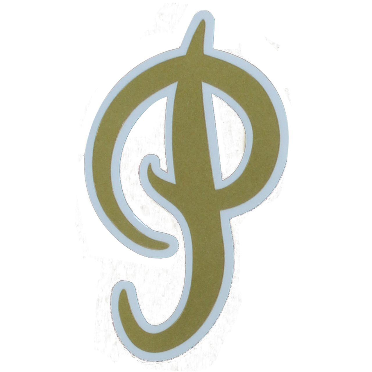 Large P Logo - Primitive Sticker P Logo Large Gold` 5.5