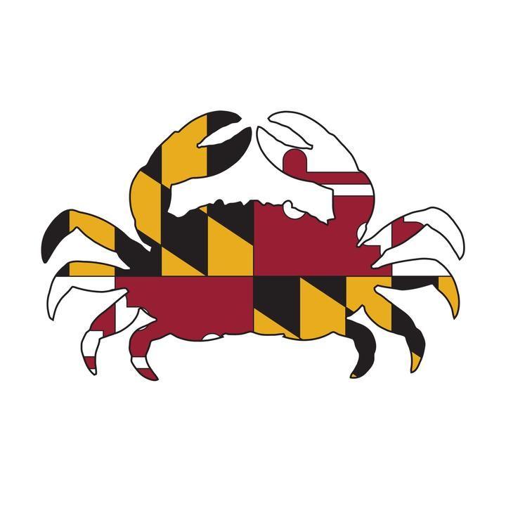 Maryland Crab Logo - Maryland Crab Cut-Out Sticker – Aksels, Inc.
