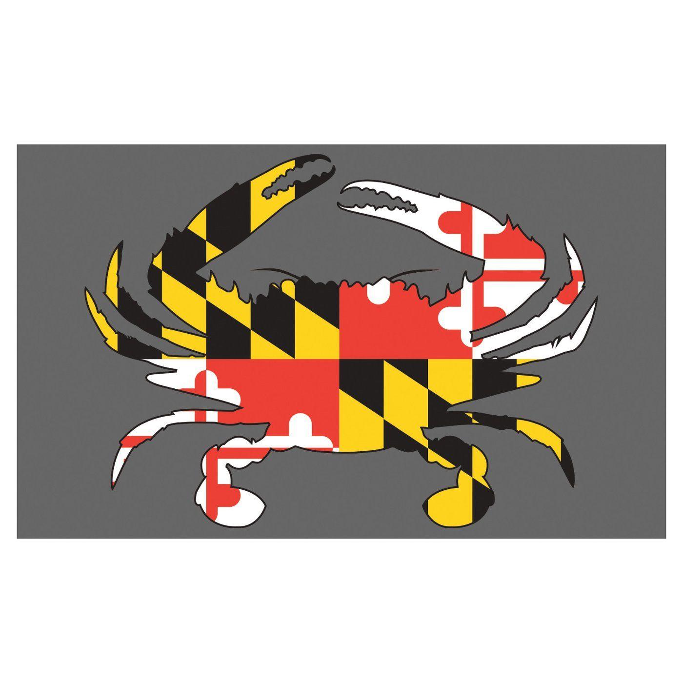Maryland Crab Logo - Maryland Flag Crab Floor Mat - Maryland O Mine – Maryland O Mine, LLC
