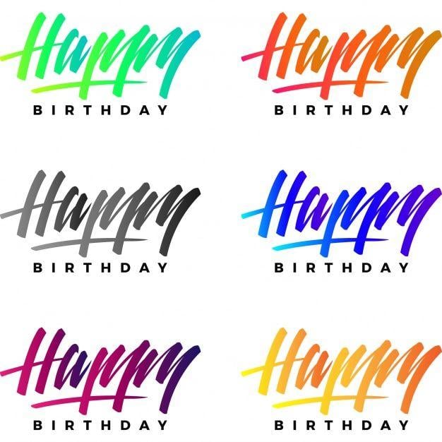 Happy Logo - Happy birthday logo collection Vector | Free Download