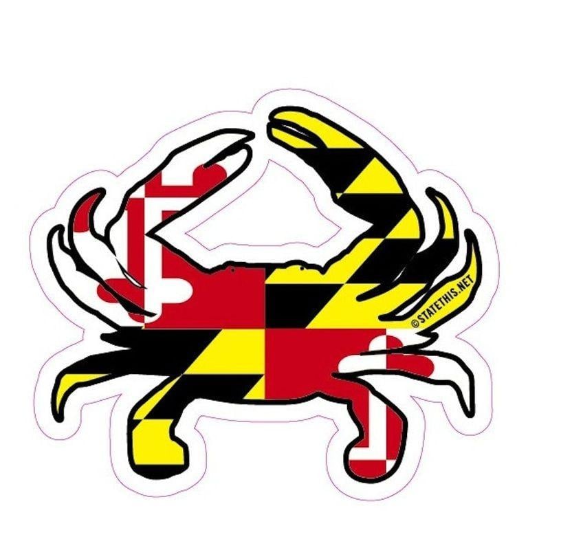 Maryland Crab Logo - Maryland Flag Crab Clipart