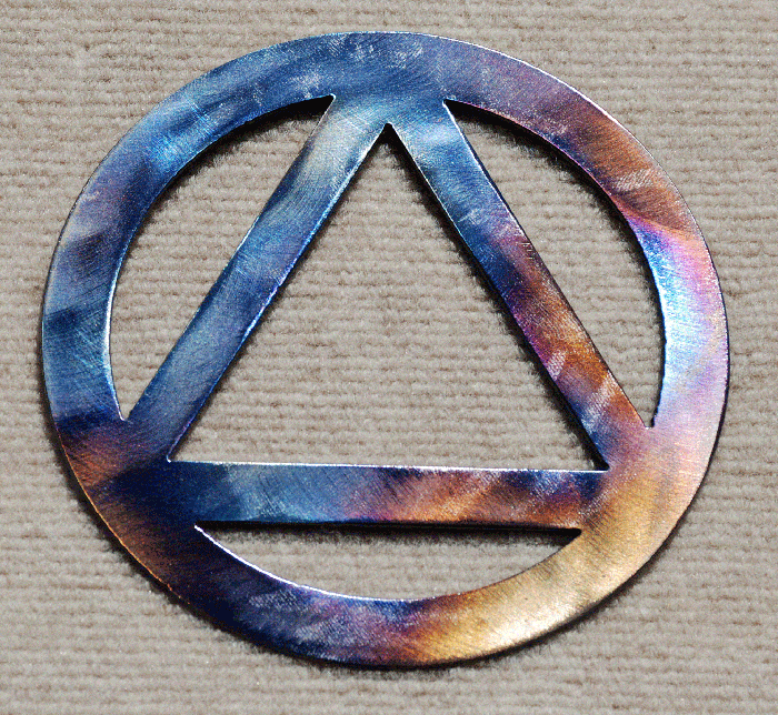 AA Triangle in Circle Logo - AA / The Sobriety Circle & Triangle Symbol - $20.00 : Mountain Metal ...