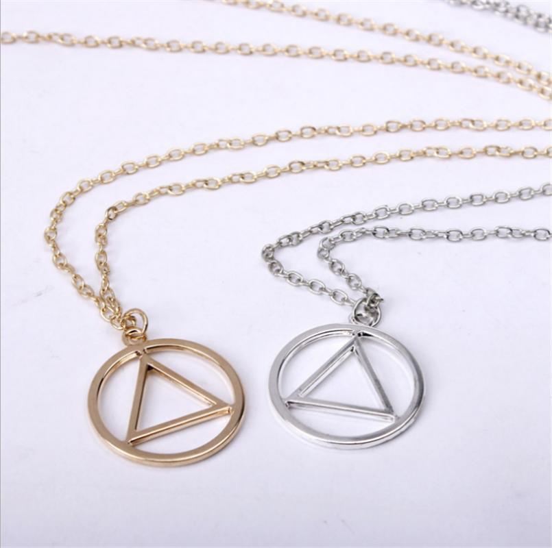 AA Triangle in Circle Logo - Wholesale Alcoholics Anonymous Symbol Recovery Necklace AA Unity ...