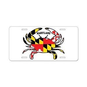 Maryland Crab Logo - Maryland Aluminum License Plates - CafePress