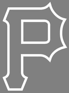 Large P Logo - 2 Pittsburgh Pirates P Cornhole Decals LARGE 15.5x11.5
