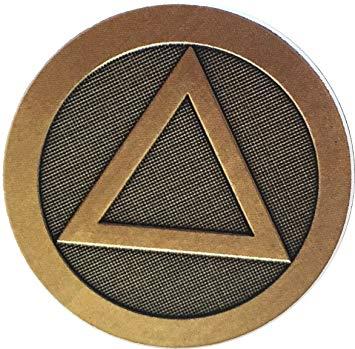 AA Triangle in Circle Logo - Circle Triangle Car Coaster AA Logo Medallion Absorbent Stone 2.5 ...