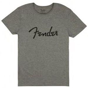 Large P Logo - Fender Spaghetti Logo Men's T Shirt - Grey w/Black Logo -Large P/N ...