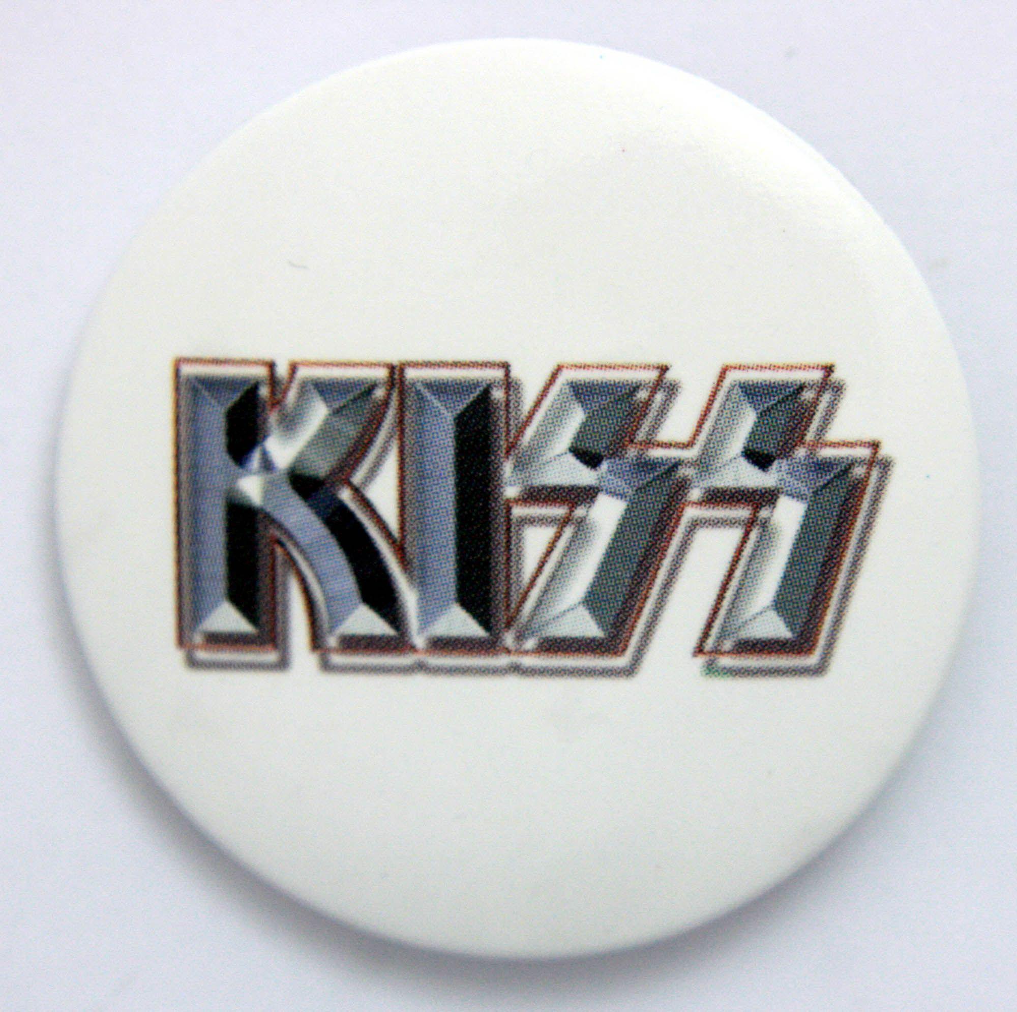 Large P Logo - Kiss White Background Large Button Badge