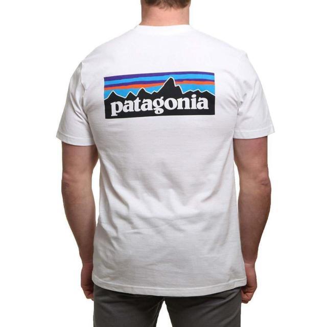 Large P Logo - Patagonia P 6 Logo Organic Cotton Responsibili Tee White Mens Crew